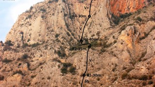 14 de Març de 2015-ALÓS DE BALAGUER-Pic de Castellas-LOS MISTERIS DEL PEPEGALL 235m. 6b (V+ obl.)- Nova Via dedicada al Pepe