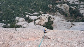***** Valentín Casanovas (300m, 6a+/A1), Paret de l’Aeri, Montserrat