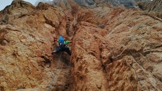 **** El Desliz (600m, 6c/A0 - 6a obligat), Paret d’Aragó, Montrebei