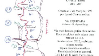 Directa Estel, 6c (165 m), Canalda