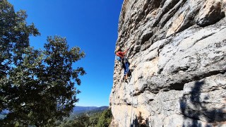 *** Migraña Profunda (160m, 6c, 6a oblig), Roca dels Arcs, Vilanova de Meià