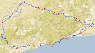 Gavà- Vilanova i la Geltrú- Pantà de Foix- Vilafranca del Penedès- Gavà i estreno de la bici del Hugo Martín.