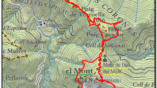 Tossa d'Espinau (1086 m). A l'ombra del Mont.