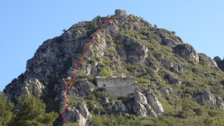 Dent del Montmell, via Espolón Guerrero