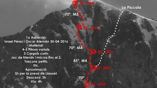 Nueva vía: La Traviesa 240m MD Vallibierna 30-04-2016