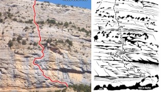 Paralaxi, 6a/A0 (165 m), Roca dels Arcs, Montsec de Rúbies