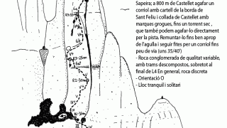11-setembre-2014 -SERRA DE LLERAS- Roca Foradada del Castellet- EPOPEIA SEMINOLA 160m. V+ obligat