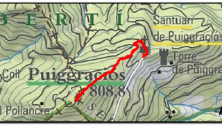 Puiggraciós (809 m). El complement a altres rutes.