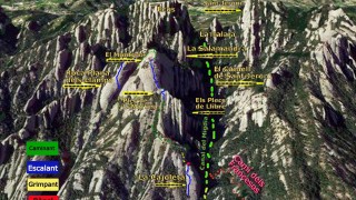 Travessa Integral d’Escalada als Ecos (Cajoleta+Plec Martina+Montgros+Roca Plana dels Llamps)