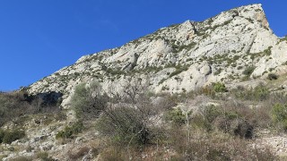 Via Marta a la Roca dels Arços, Abella de la Conca. Una via amb sorpresa...4 de gener 2020.