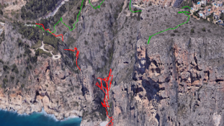 Silberruecken, 6b; Sonjannika, 6a+ (180 m), Morro Falqui, Alacant