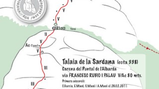 Via FRANCESC RUBIO i PALAU a la Talaia de la Sardana. Serrat de l'Albarda. Montserrat
