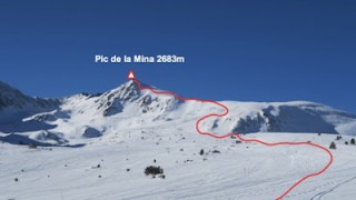 PIC DE LA MINA 2683m, amb esquís.