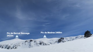 PIC DE MADRES 2469m i PIC BERNAT SAUVAGE 2423m, amb esquís.