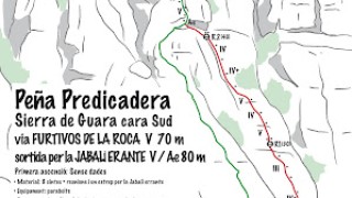 Via FURTIVOS DE LA ROCA a Peña Predicadera. Sierra de Guara