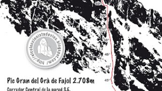Corredor central a la paret S.E. del Pic Gran del Grà de Fajol, trenta anys després. Pirineus Orientals
