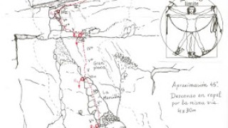 2 d'Abril de 2016-ARGUIS-Paret de Bones-SENDERO LIMITE 200m 6a+(V obl.)