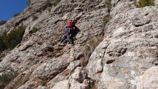 Montserrat - Paret de la Codolosa - Via Reincidents - Sortint per dalt. 10/02/2018