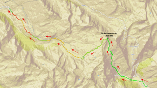 2ª etapa circular al Queyras. Chianale (1800 mts.) - Pic de Caramantran (3025 mts.) - Refugi de la Blanche (2500 mts.) - St Veran (2045 mts.) 