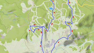 Aparcament (1650 mts.)- La Tosa d'Alp (2535 mts.)- Coma Orriola (1950 mts.)- Cap del Bosc (2150 mts.)- Pla de Masella (1600 mts.)- Aparcament (1650 mts.)