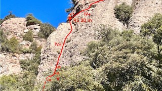 Sant Llorenç del Munt - Cingle del Pont de Roca del Mal Pas de Can Pobla - Via Matalot 02/02/2023